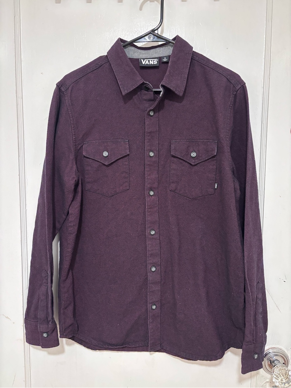 Vans Men’s Button-Down Shirt in Plum